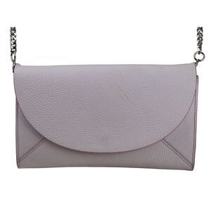 14th & Union PALE PINK GENUINE LEATHER FLAP CHAIN CROSSBODY SHOULDER BAG CLUTCH